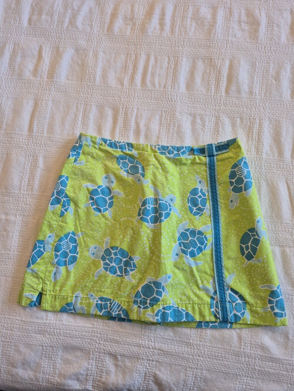 Lilly Pulitzer girls size 8 green Sea Turtle skirt with modesty shorts VGUC
